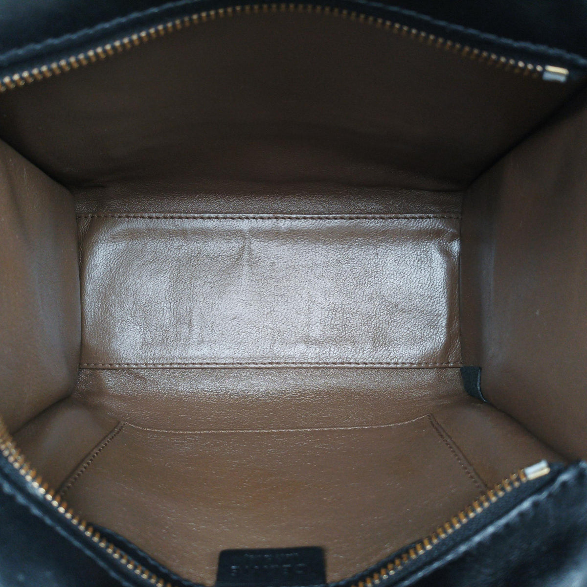 Vintage Celine luggage nano shopper Blue×Black×Beige Leather×Suede  shoulderbag | stylenewstar