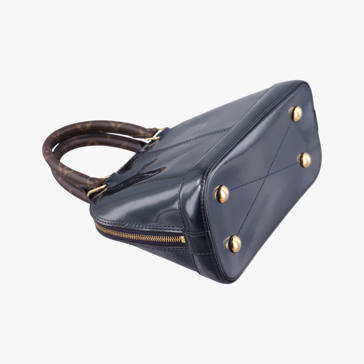 Pre-owned Louis Vuitton Miroir Alma BB MARINE Vernis M54705 shoulderbag | stylenewstar