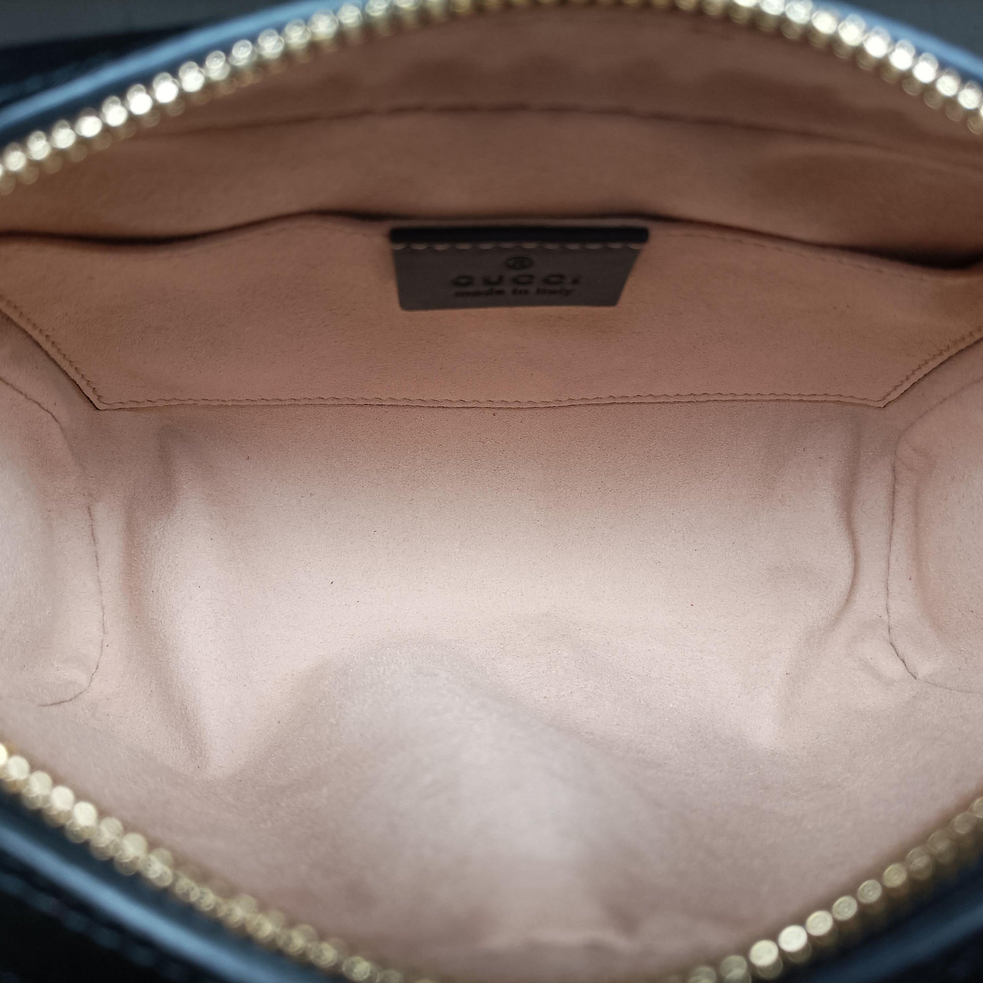Pre-owned Gucci Ophidia Red×Black Suede× Leather 517076 bum bag/waist bag | stylenewstar