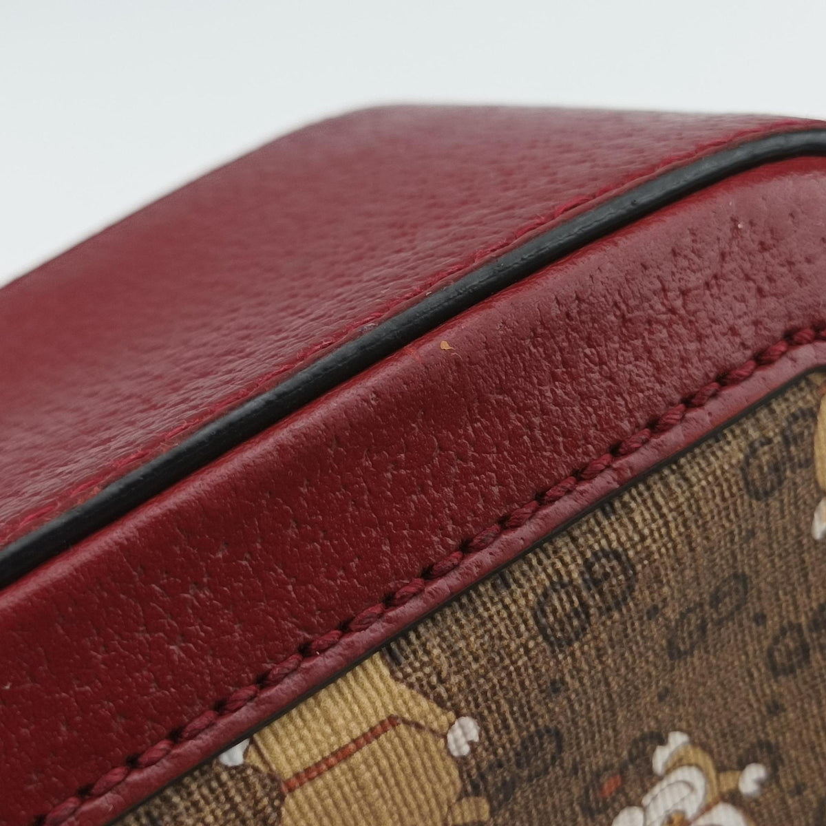 Pre-owned Gucci Doraemon collaboration Red×beige×multi PVC coated canvas×Leather 655596 shoulderbag | stylenewstar