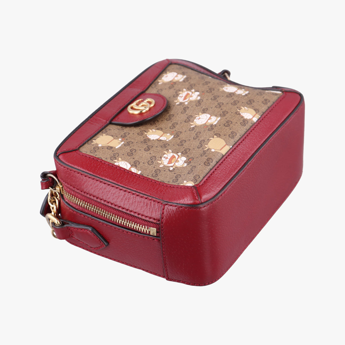 Pre-owned Gucci Doraemon collaboration Red×beige×multi PVC coated canvas×Leather 655596 shoulderbag | stylenewstar