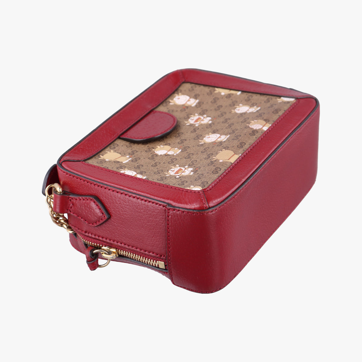 Pre-owned Gucci Doraemon collaboration Red×beige×multi PVC coated canvas×Leather 655596 shoulderbag | stylenewstar