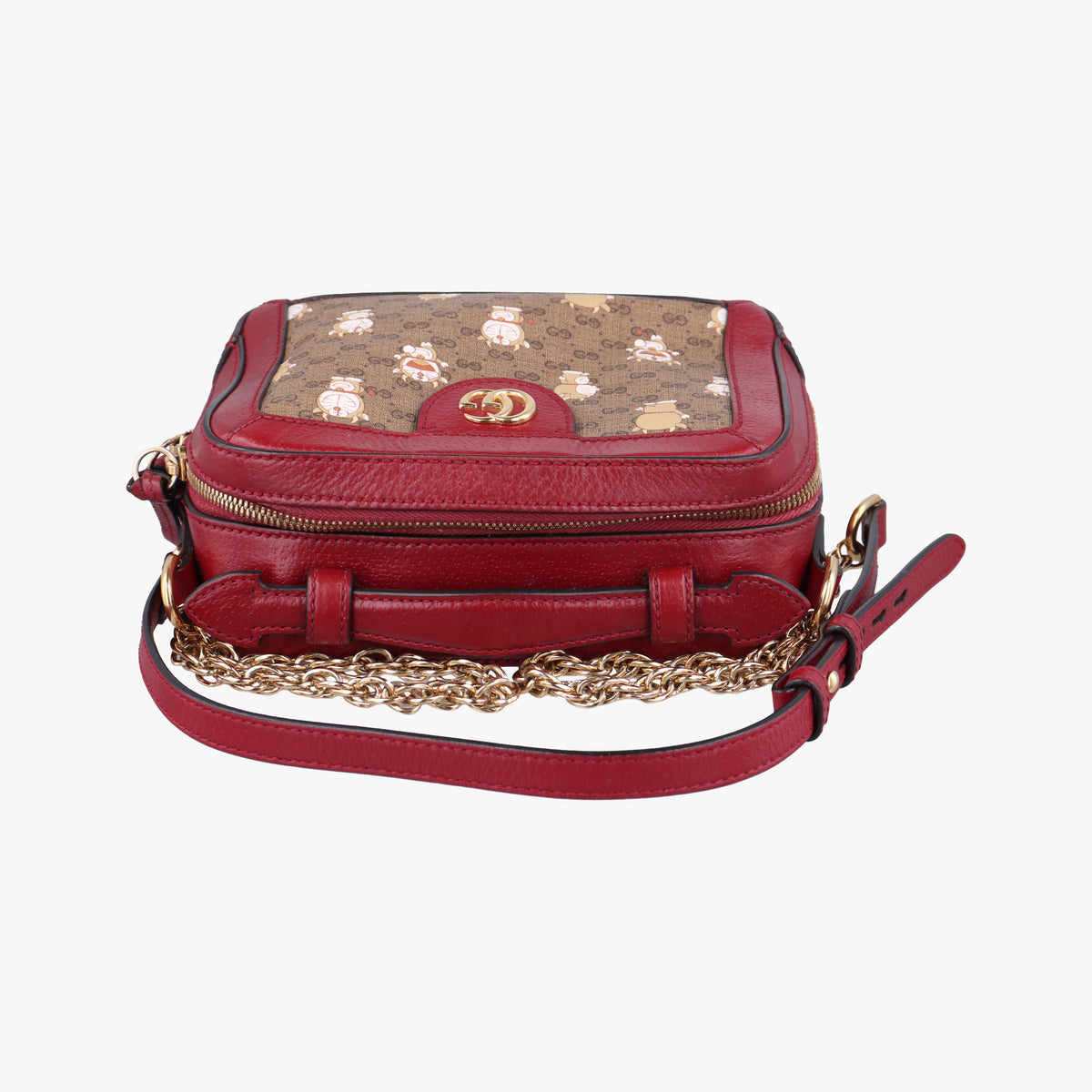 Pre-owned Gucci Doraemon collaboration Red×beige×multi PVC coated canvas×Leather 655596 shoulderbag | stylenewstar
