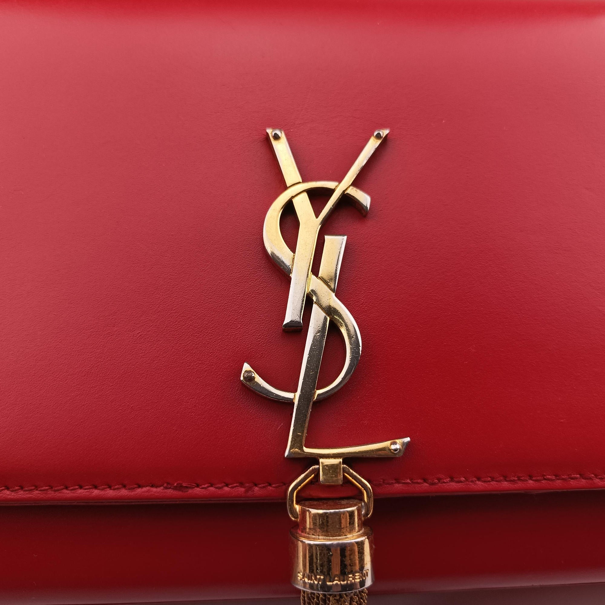 Pre-owned Yves Saint Laurent KATE Red Leather 354119 shoulderbag | stylenewstar