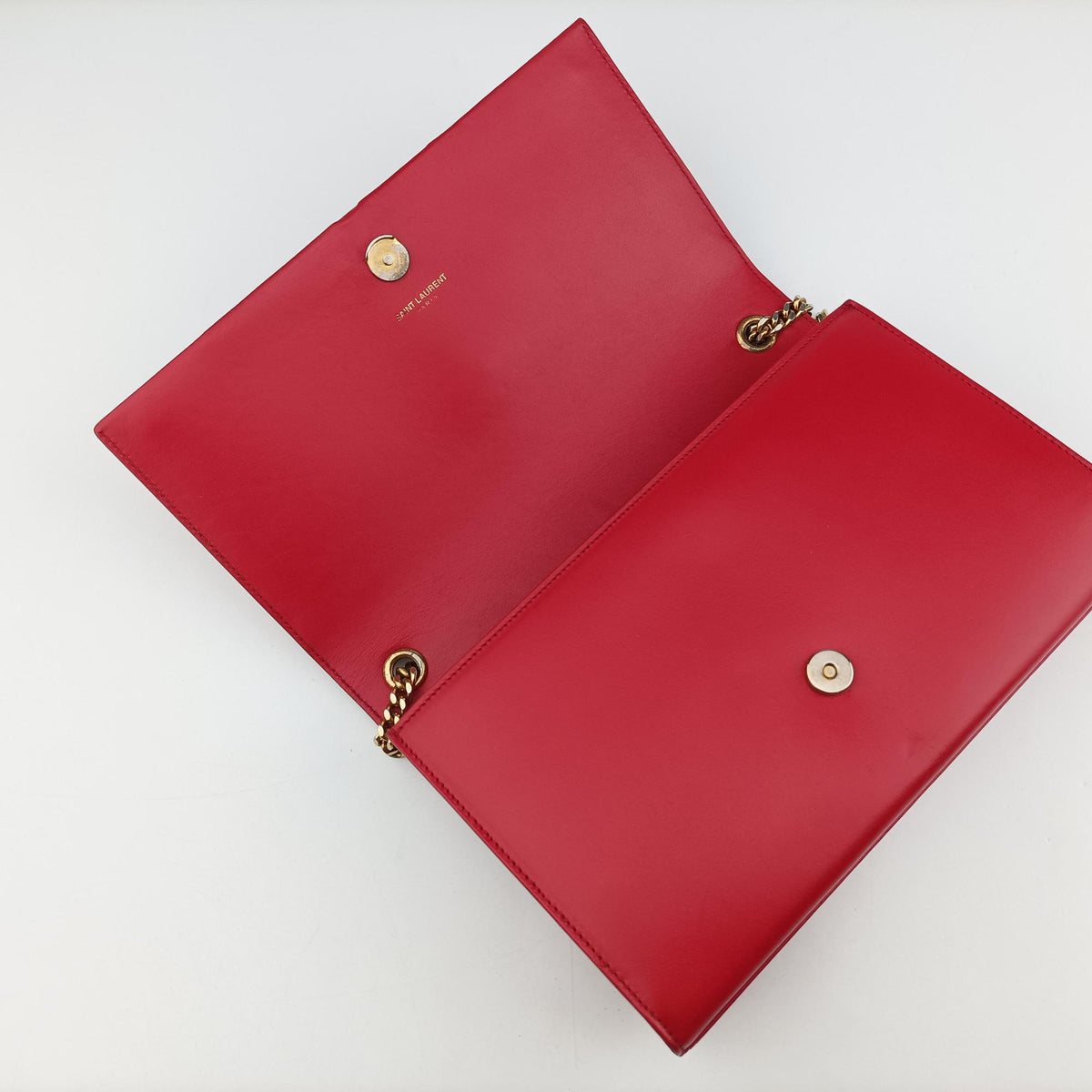 Pre-owned Yves Saint Laurent KATE Red Leather 354119 shoulderbag | stylenewstar