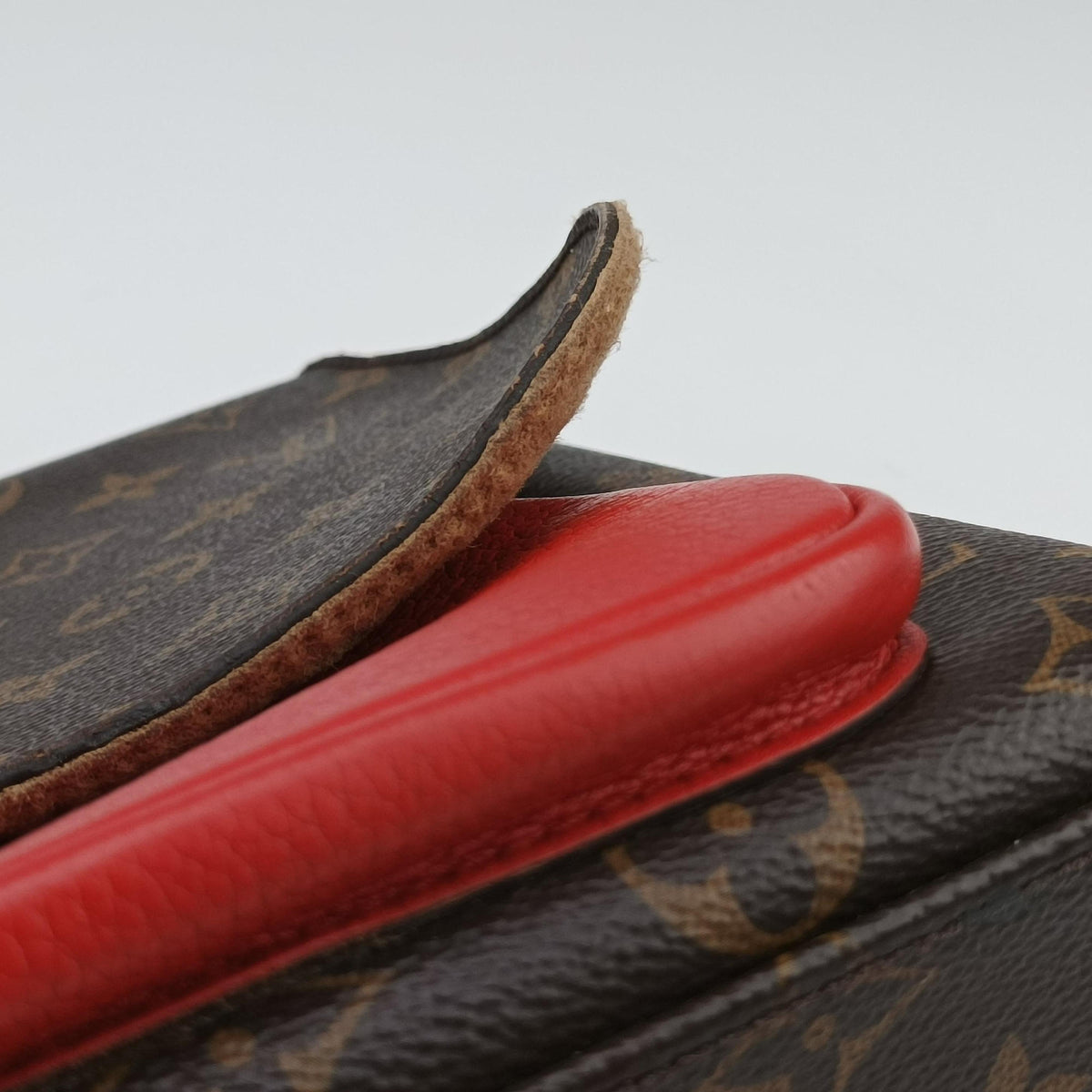 Pre-owned Louis Vuitton MARIGNAN Brown×COQUELICOT Monogram Canvas×calf leather M44544 shoulderbag | stylenewstar