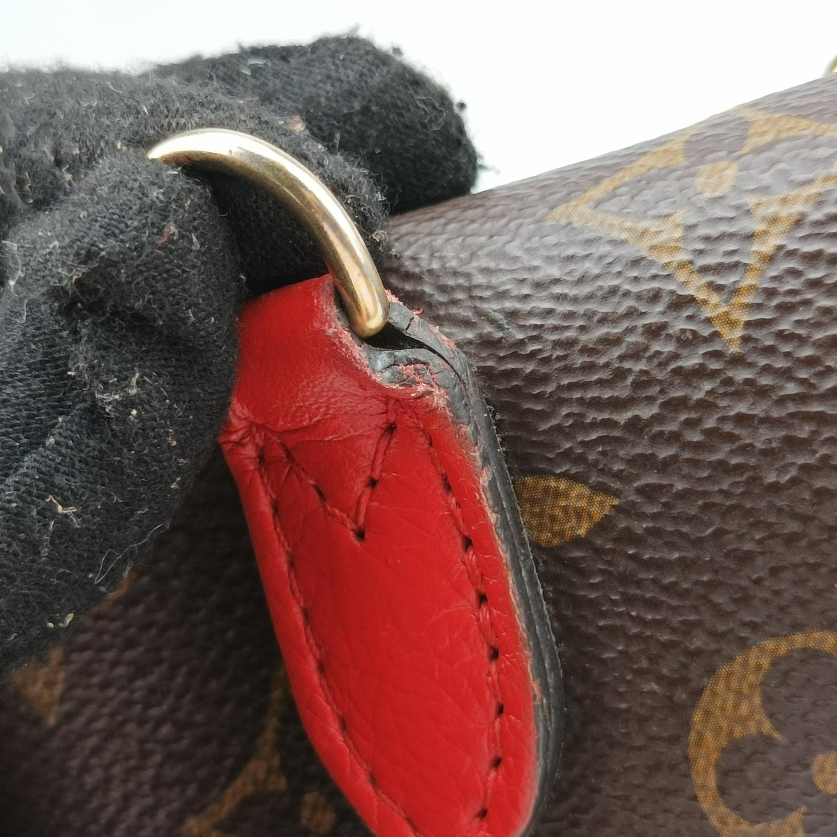 Pre-owned Louis Vuitton MARIGNAN Brown×COQUELICOT Monogram Canvas×calf leather M44544 shoulderbag | stylenewstar