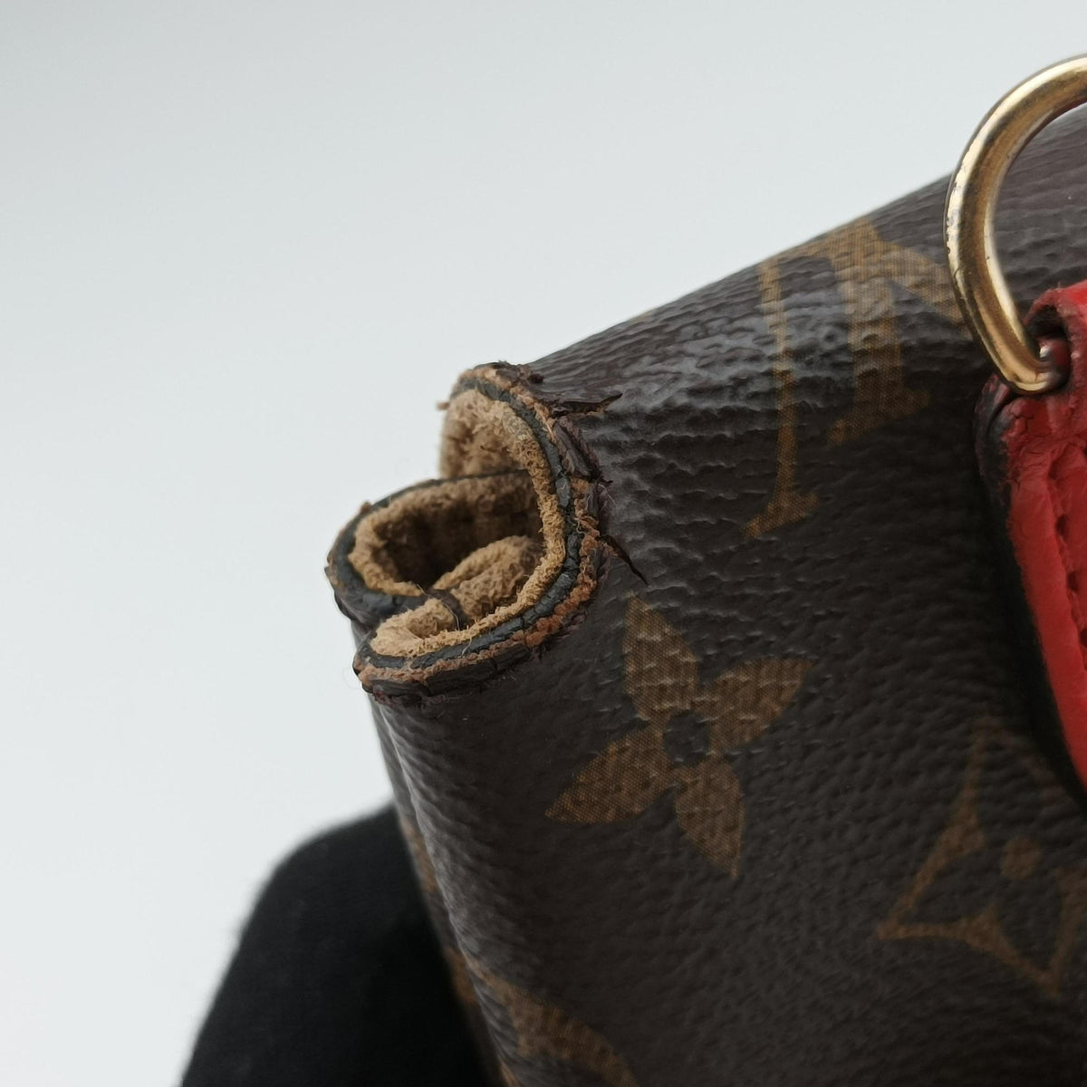 Pre-owned Louis Vuitton MARIGNAN Brown×COQUELICOT Monogram Canvas×calf leather M44544 shoulderbag | stylenewstar