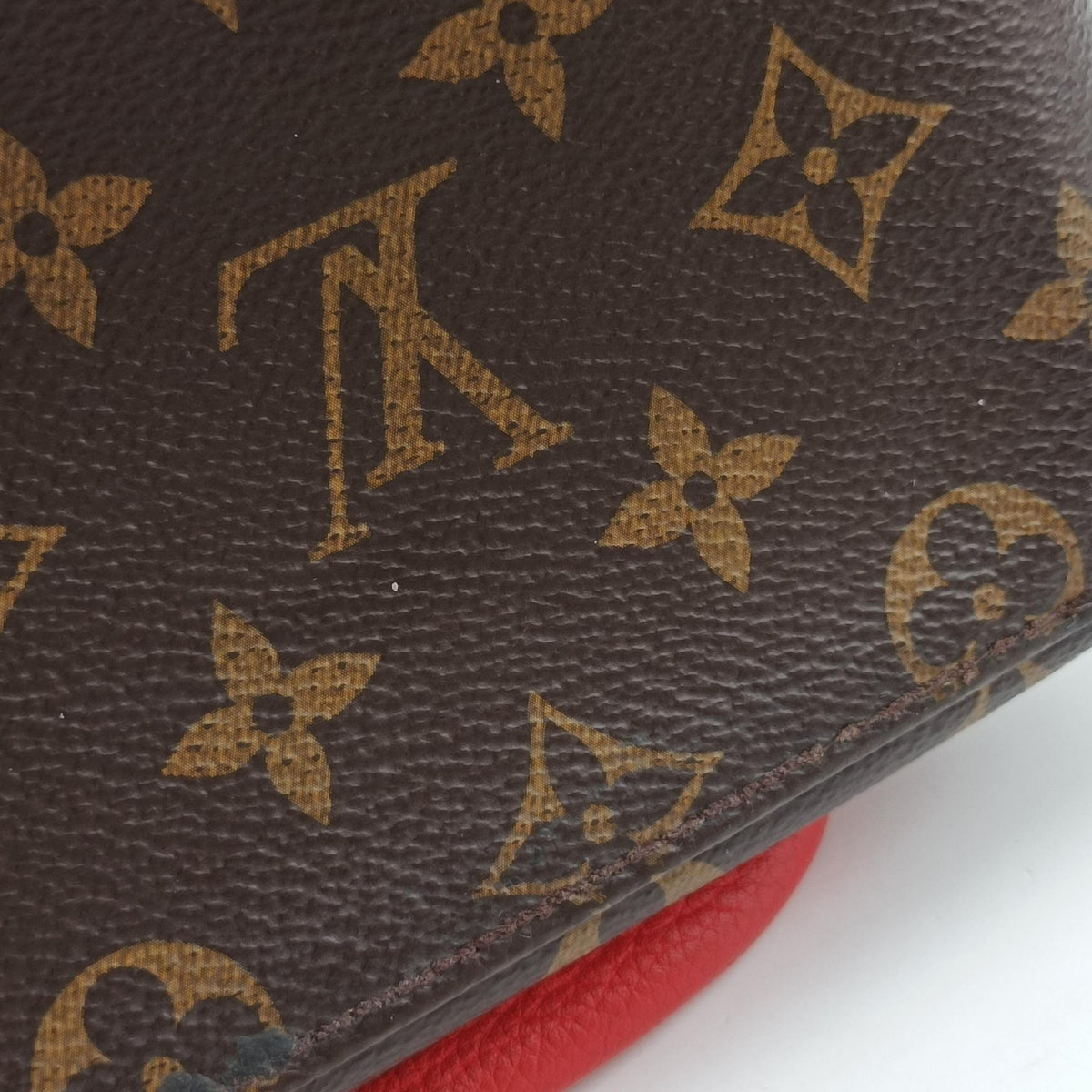 Pre-owned Louis Vuitton MARIGNAN Brown×COQUELICOT Monogram Canvas×calf leather M44544 shoulderbag | stylenewstar