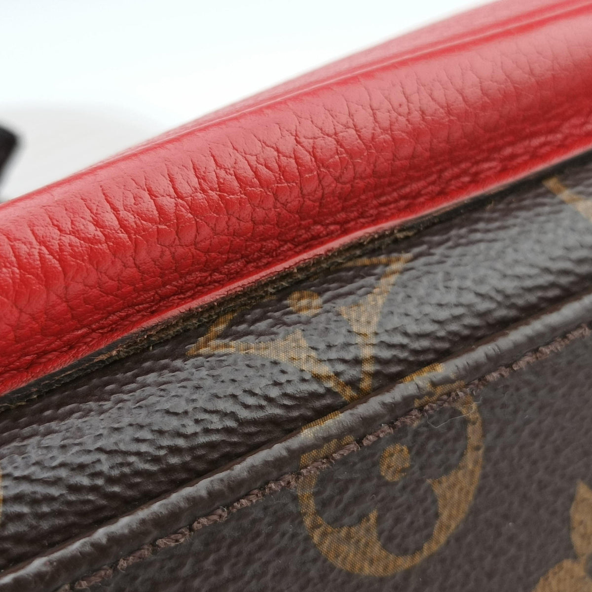 Pre-owned Louis Vuitton MARIGNAN Brown×COQUELICOT Monogram Canvas×calf leather M44544 shoulderbag | stylenewstar
