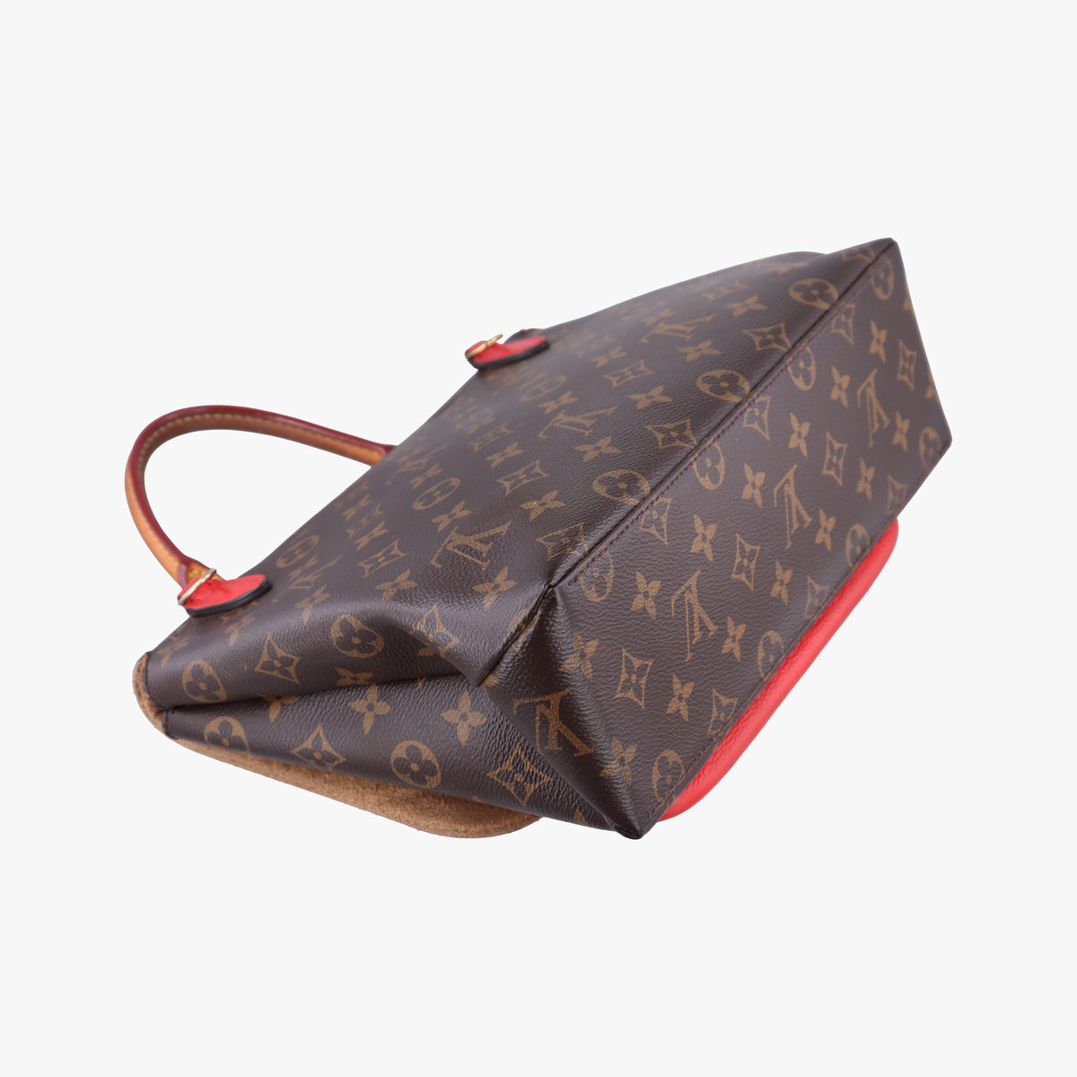 Pre-owned Louis Vuitton MARIGNAN Brown×COQUELICOT Monogram Canvas×calf leather M44544 shoulderbag | stylenewstar