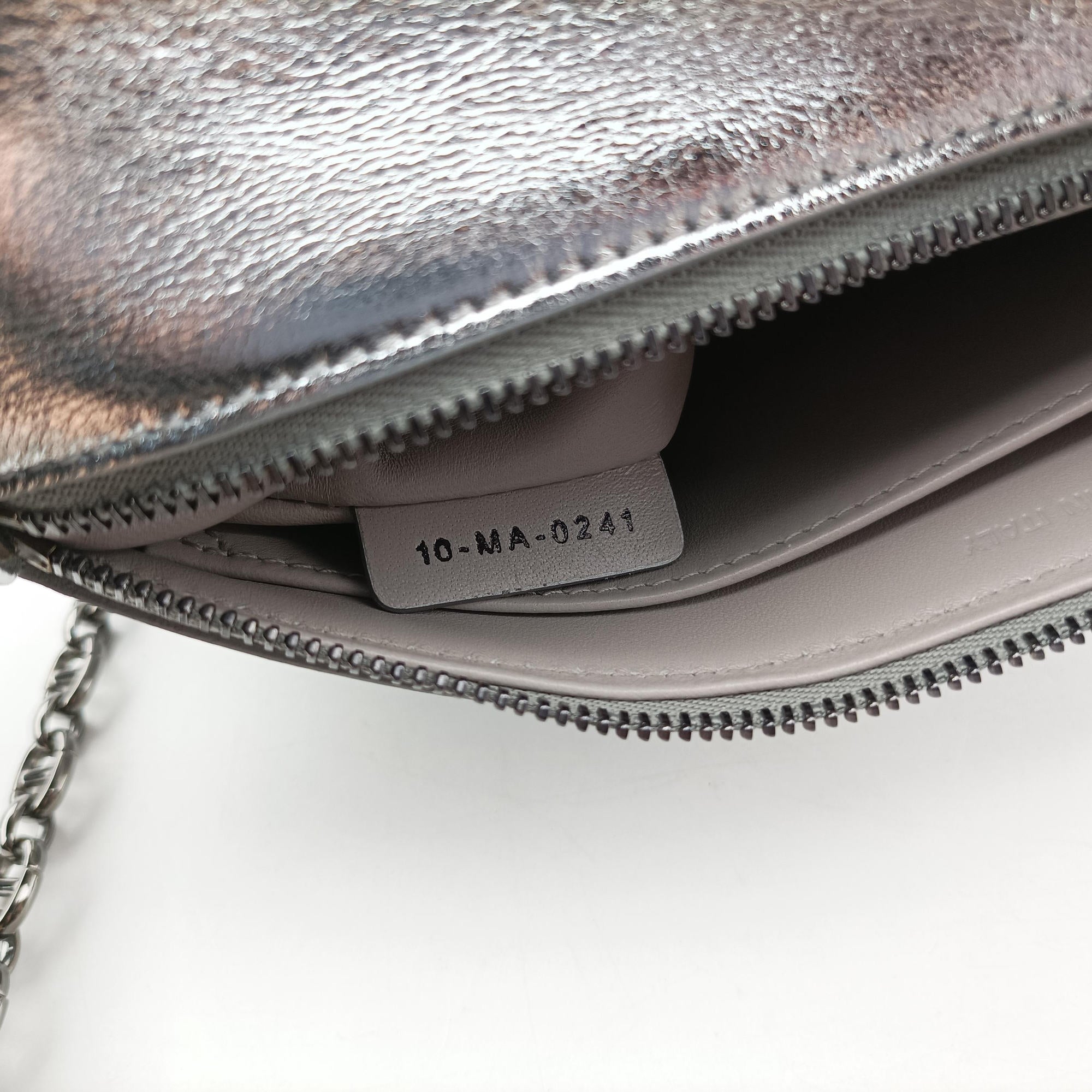 Pre-owned Christian Dior Dior double Medium Silver Leather  shoulderbag | stylenewstar