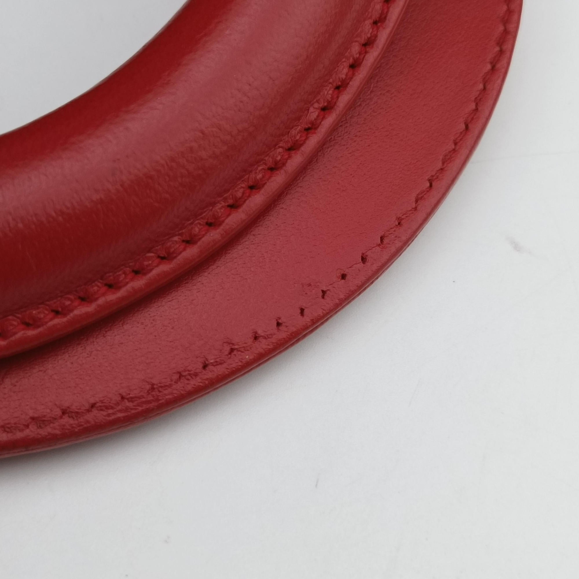 Pre-owned Christian Dior Lady Dior Red lambskin  handbag | stylenewstar
