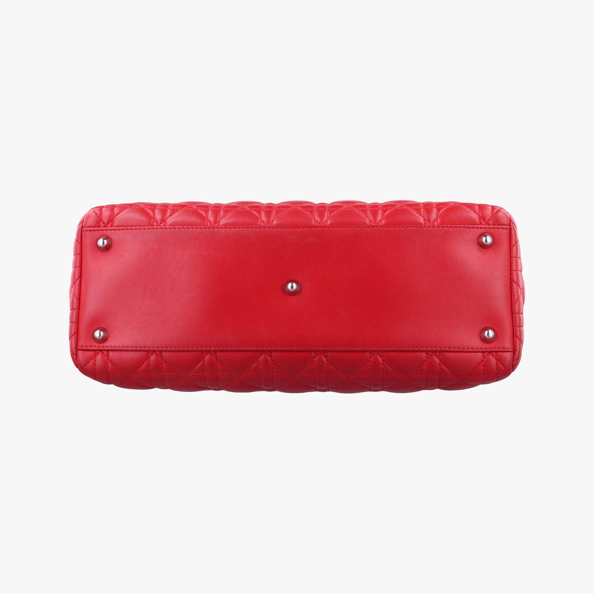 Pre-owned Christian Dior Lady Dior Red lambskin  handbag | stylenewstar