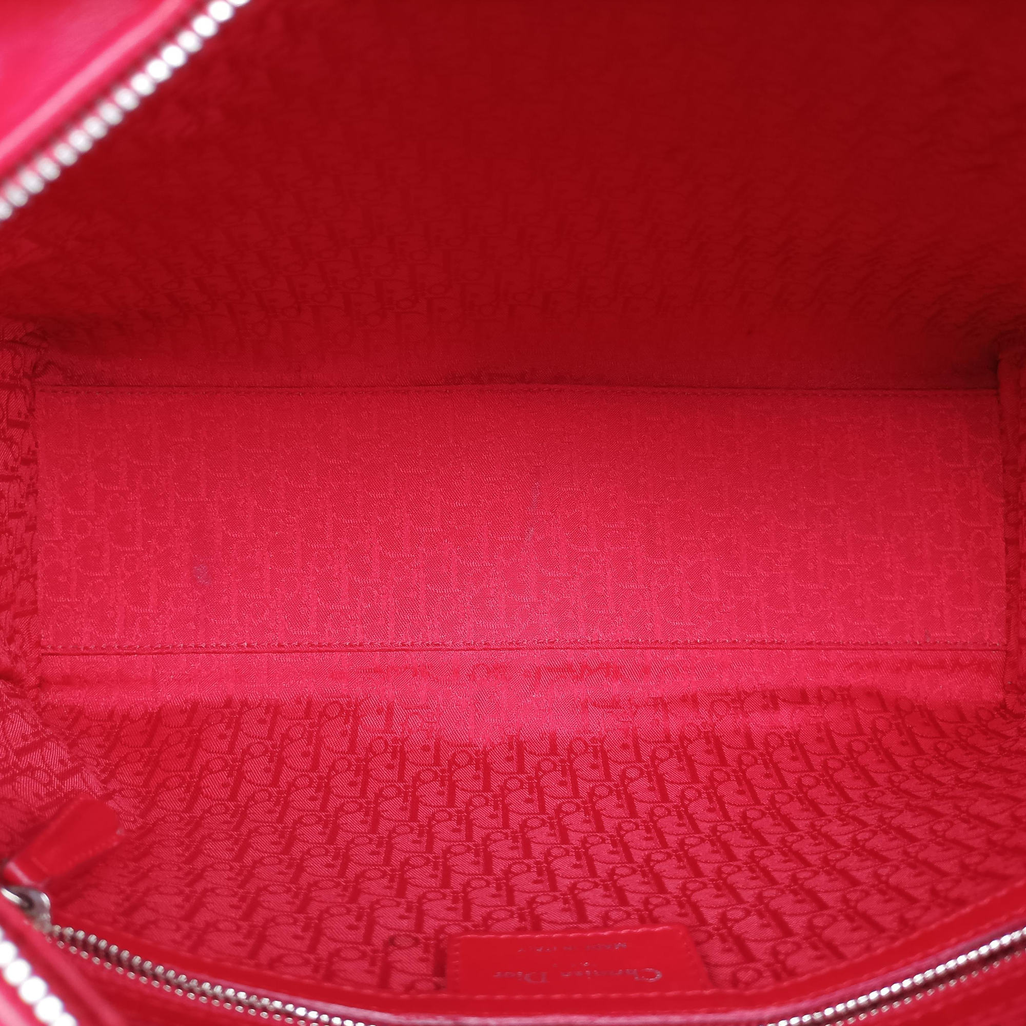 Pre-owned Christian Dior Lady Dior Red lambskin  handbag | stylenewstar