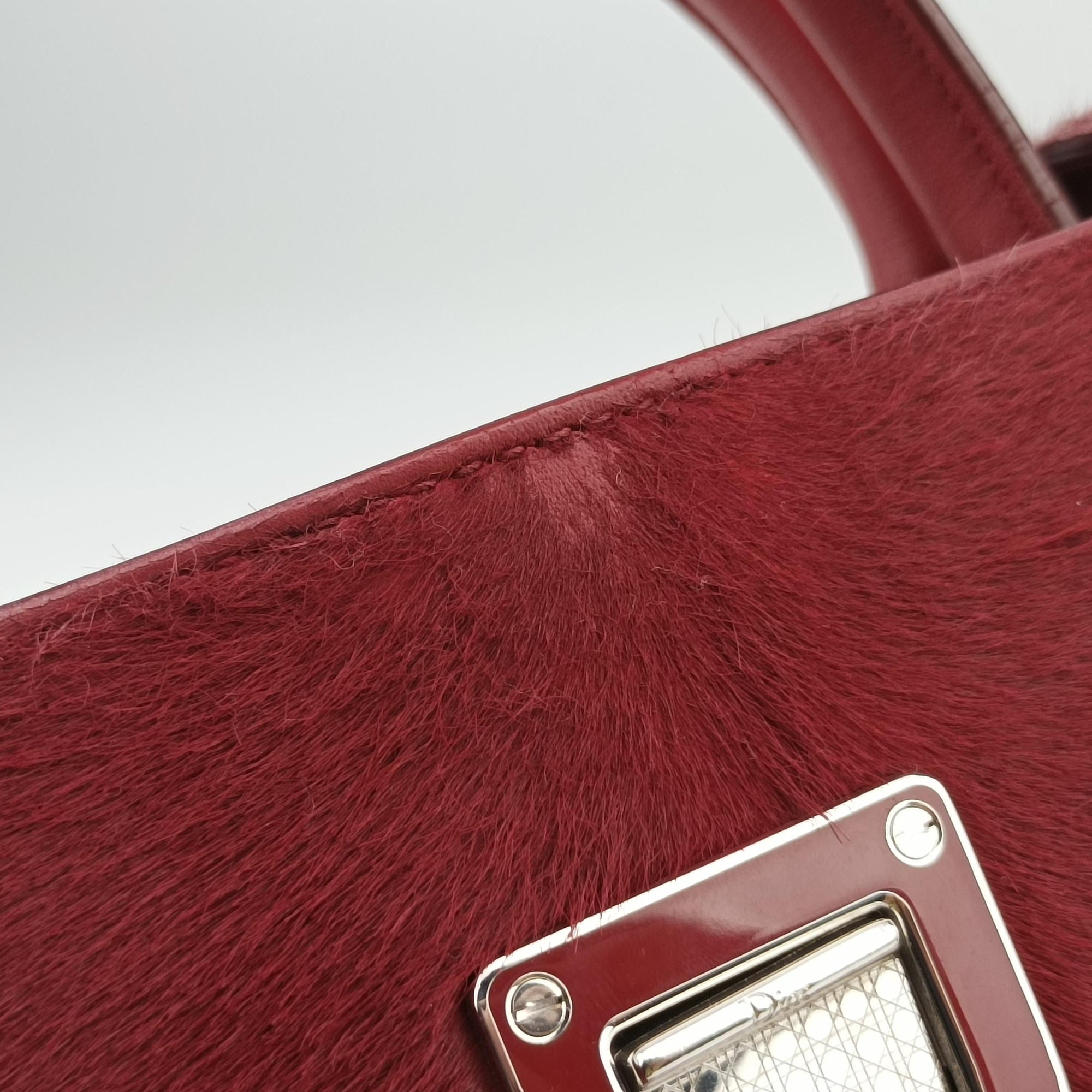 Vintage Christian Dior Diorever Red ponyhair  shoulderbag | stylenewstar