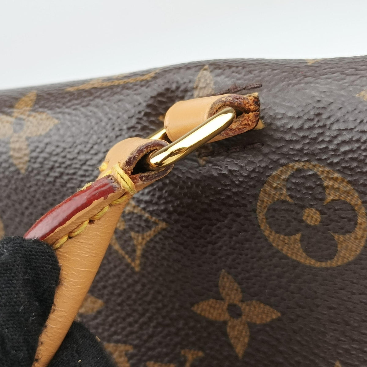 Secondhand Louis Vuitton MARIGNAN brown×black Monogram Canvas×calf leather M44259 shoulderbag | stylenewstar