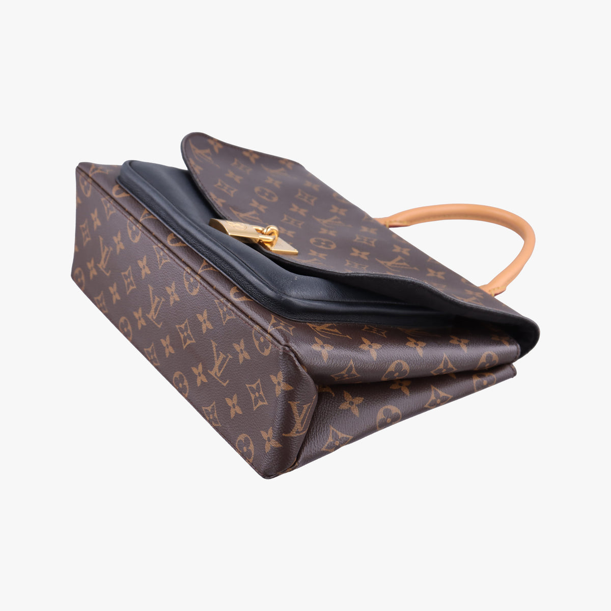 Secondhand Louis Vuitton MARIGNAN brown×black Monogram Canvas×calf leather M44259 shoulderbag | stylenewstar