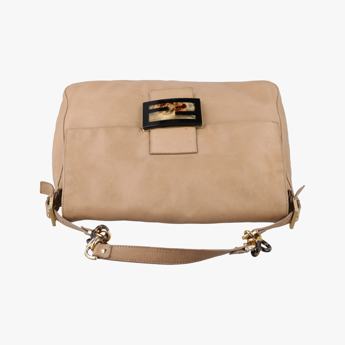 Pre-owned Fendi Big Mamma Forever Flap Beige Leather 8BR638 shoulderbag | stylenewstar