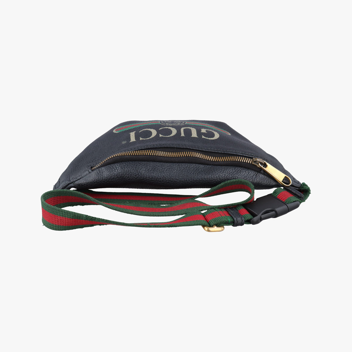 Secondhand Gucci Print Black Leather 527792 bum bag/waist bag | stylenewstar