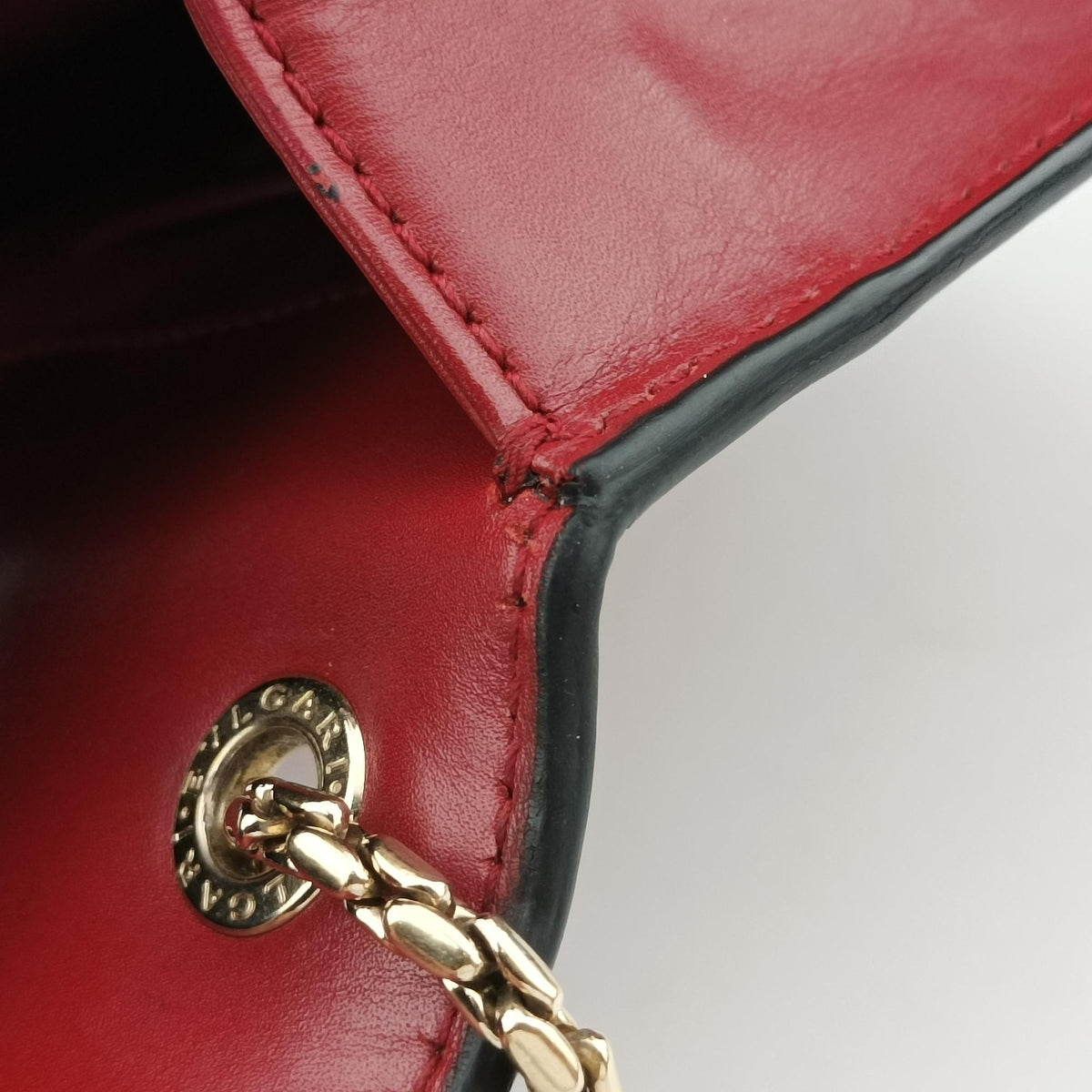 Pre-owned Bvlgari SERPENTI FOREVER Red Leather  shoulderbag | stylenewstar