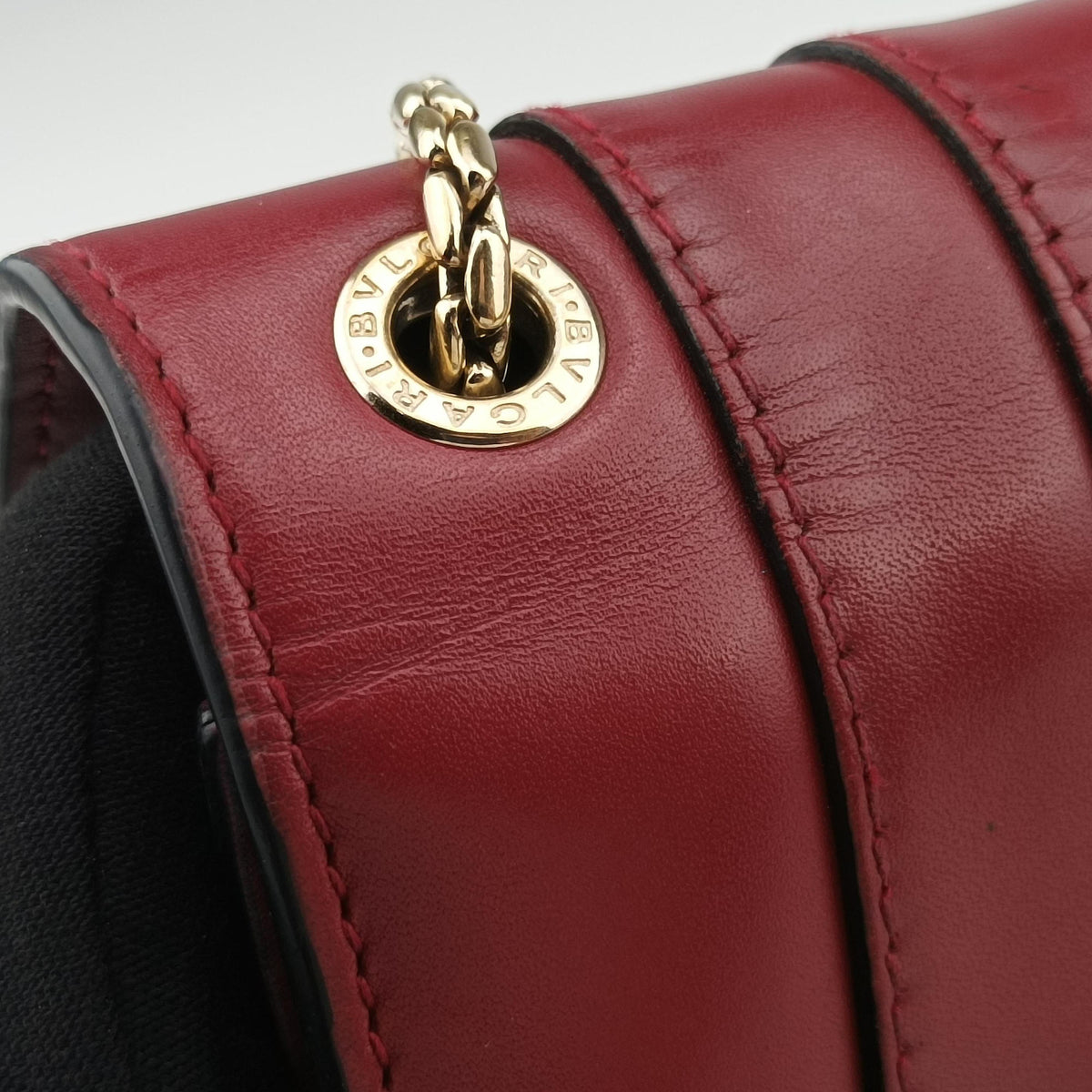 Pre-owned Bvlgari SERPENTI FOREVER Red Leather  shoulderbag | stylenewstar