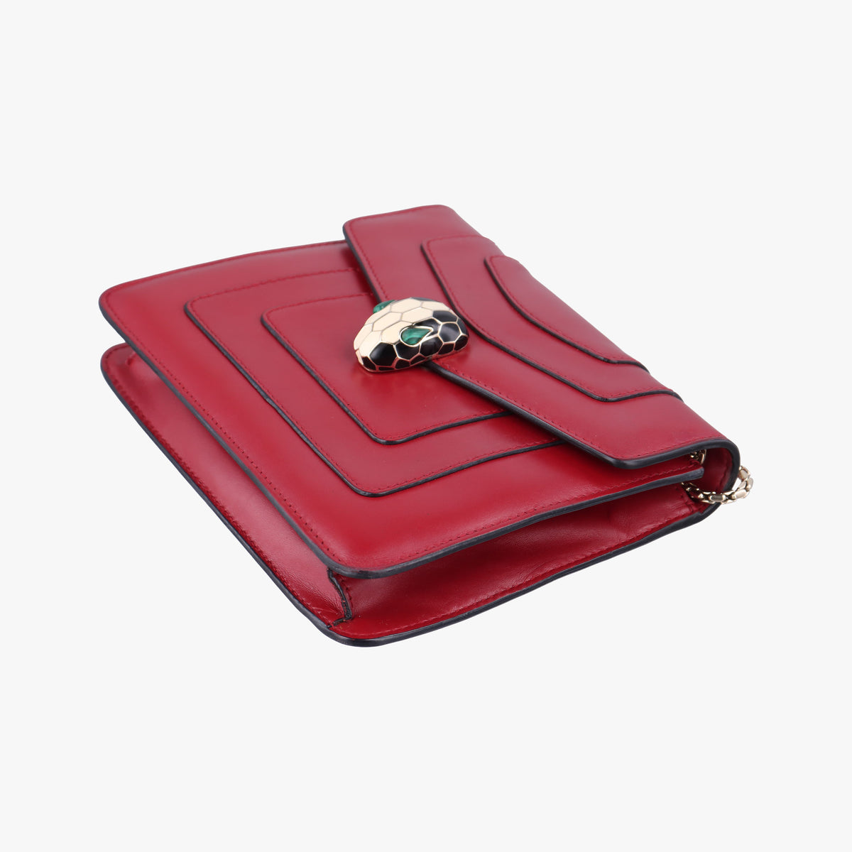 Pre-owned Bvlgari SERPENTI FOREVER Red Leather  shoulderbag | stylenewstar