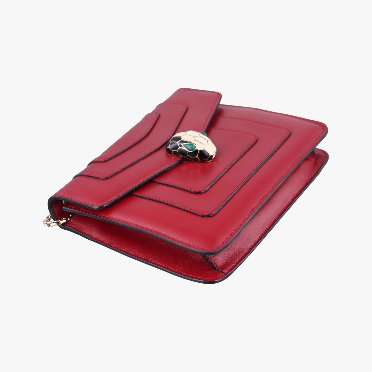 Pre-owned Bvlgari SERPENTI FOREVER Red Leather  shoulderbag | stylenewstar