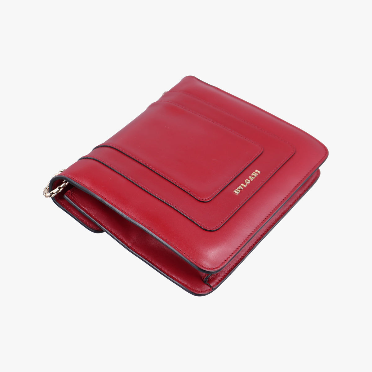 Pre-owned Bvlgari SERPENTI FOREVER Red Leather  shoulderbag | stylenewstar