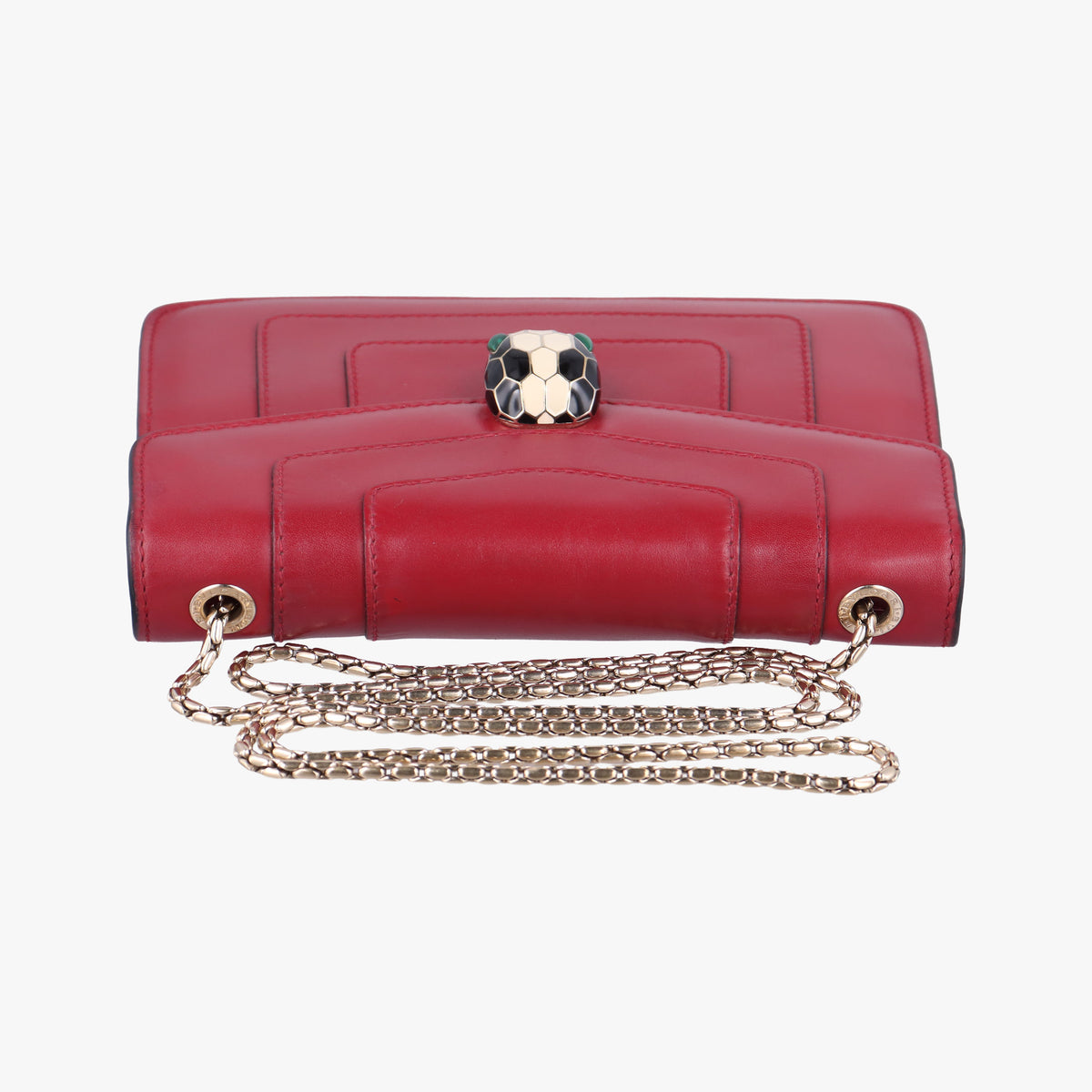 Pre-owned Bvlgari SERPENTI FOREVER Red Leather  shoulderbag | stylenewstar