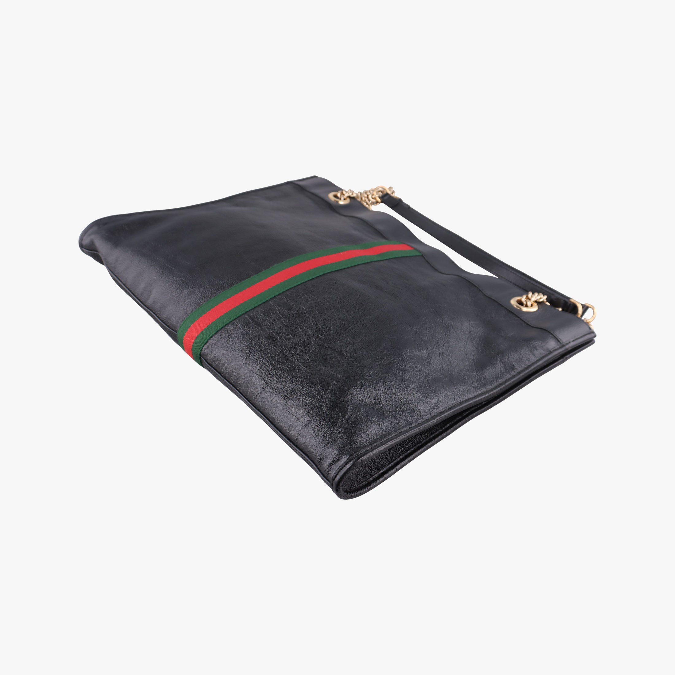 Pre-owned Gucci Rajah Black Leather 537219 shoulderbag | stylenewstar