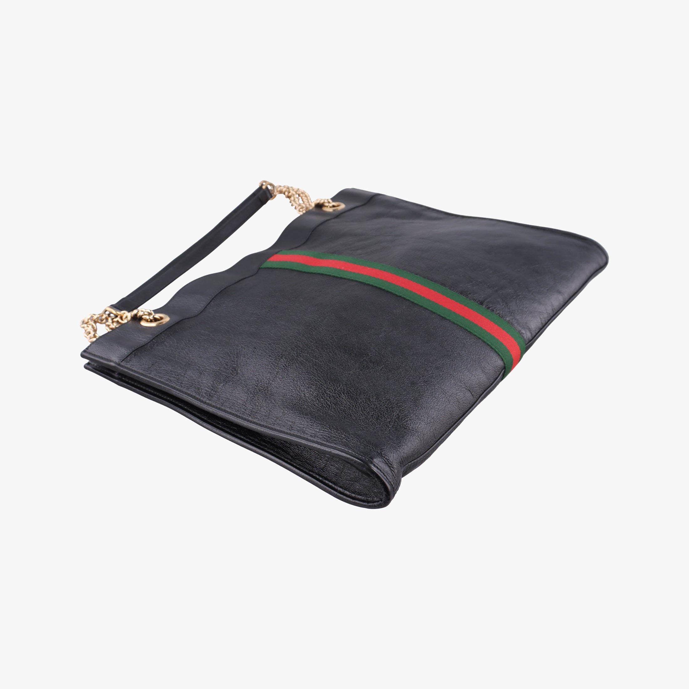Pre-owned Gucci Rajah Black Leather 537219 shoulderbag | stylenewstar