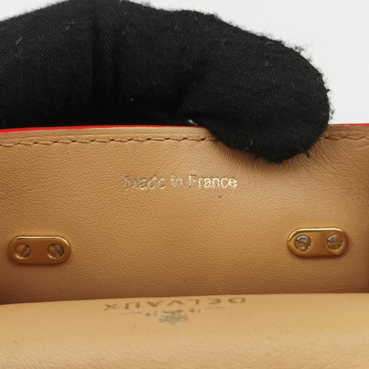 Pre-owned Delvaux Tampete Red Leather  coinpurse | stylenewstar