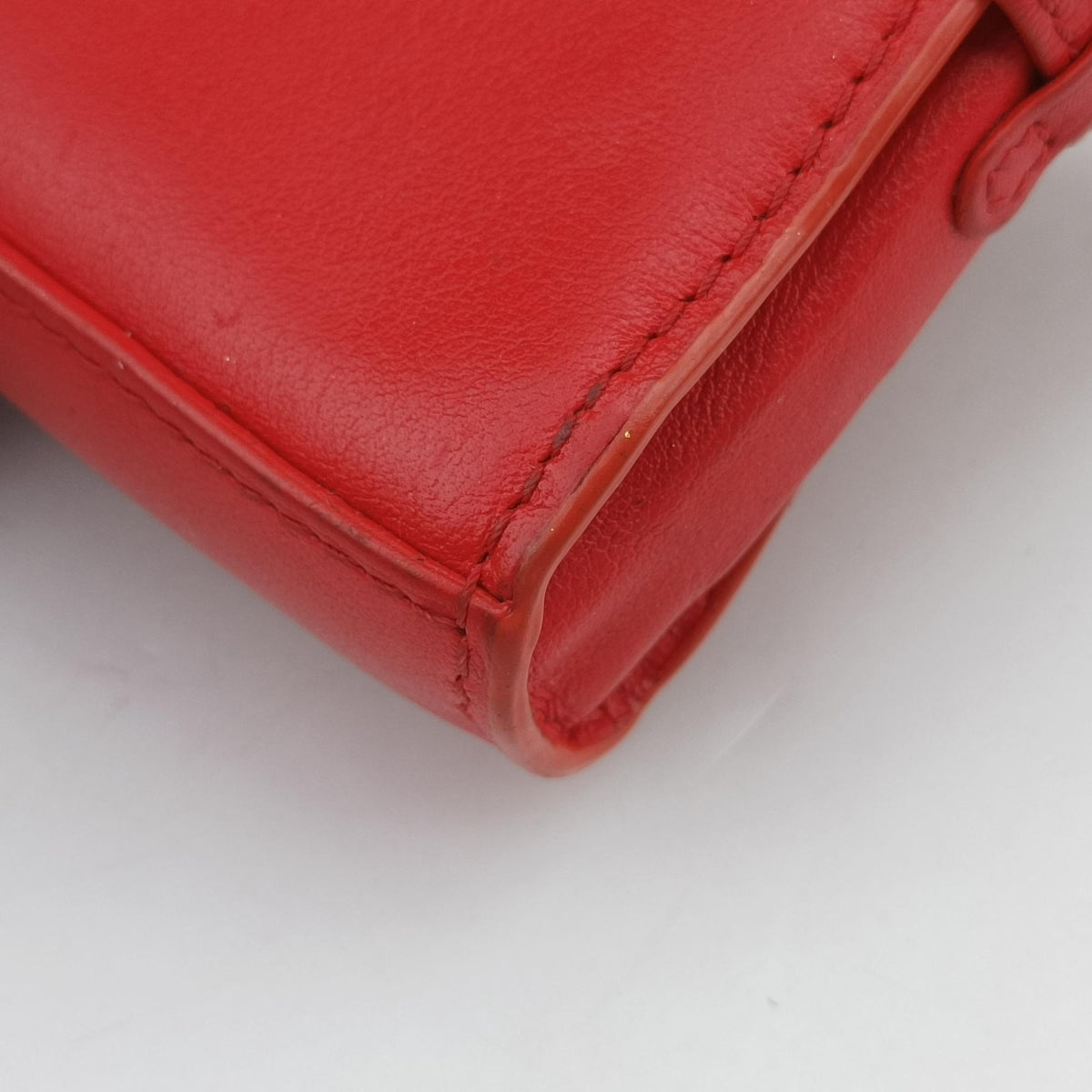 Pre-owned Delvaux Tampete Red Leather  coinpurse | stylenewstar
