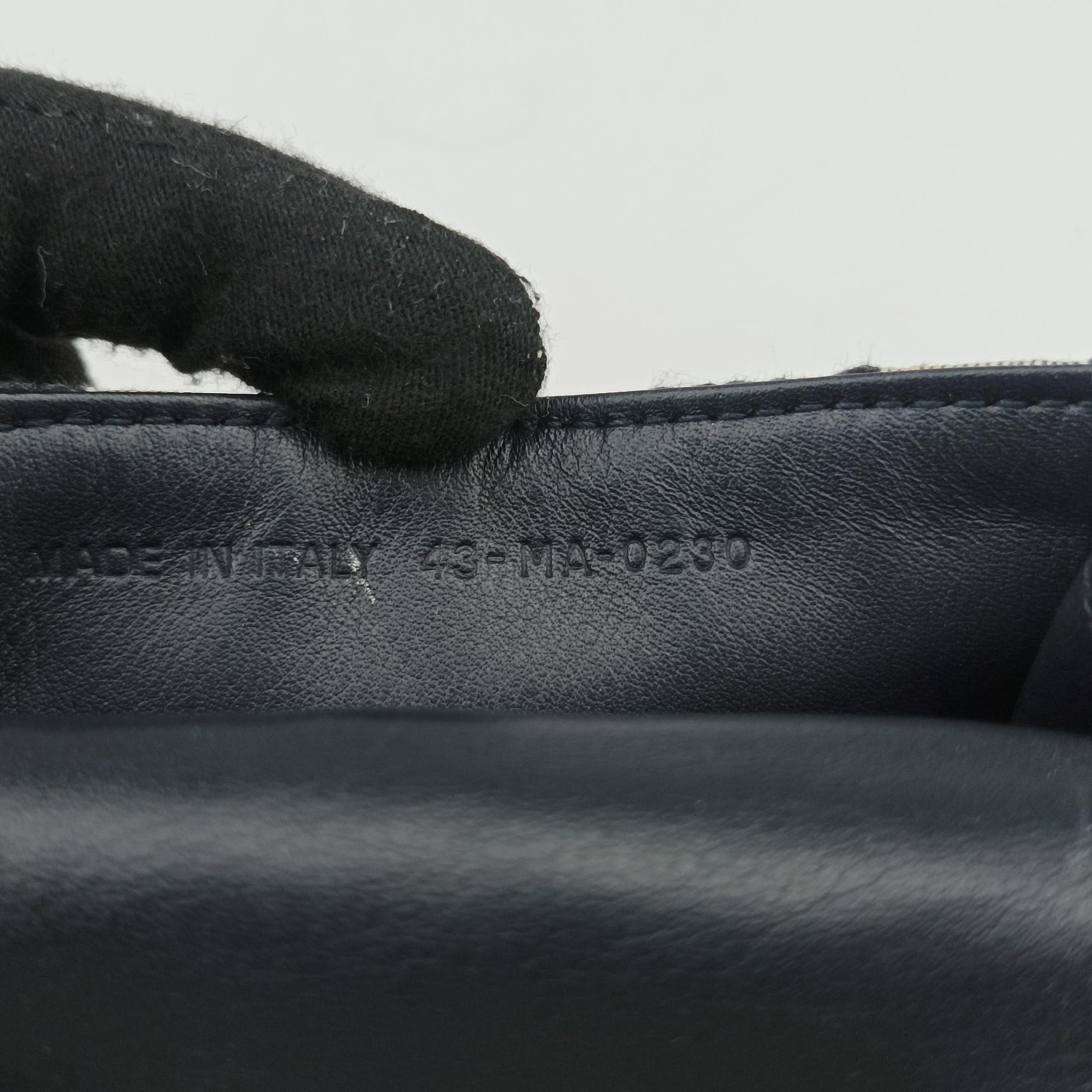 Pre-owned Christian Dior Saddle Navy×Gray jacquard  shoulderbag | stylenewstar