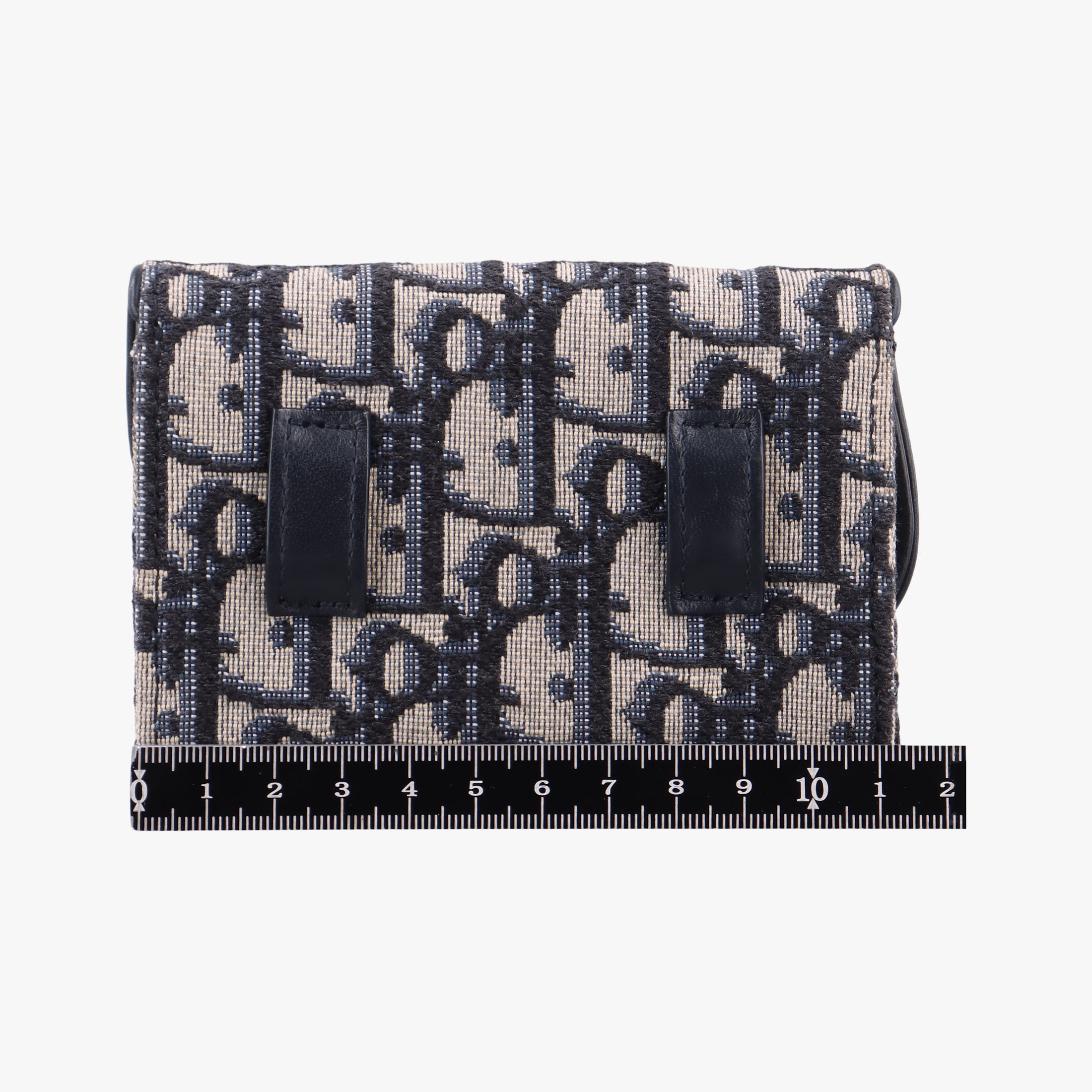 Pre-owned Christian Dior Saddle Navy×Gray jacquard  shoulderbag | stylenewstar
