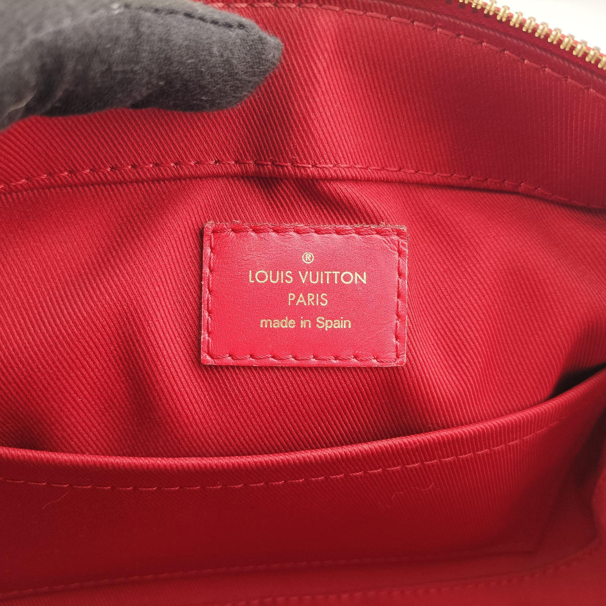 Secondhand Louis Vuitton SAINTONGE brown×COQUELICOT Monogram Canvas×calf leather M43556 shoulderbag | stylenewstar