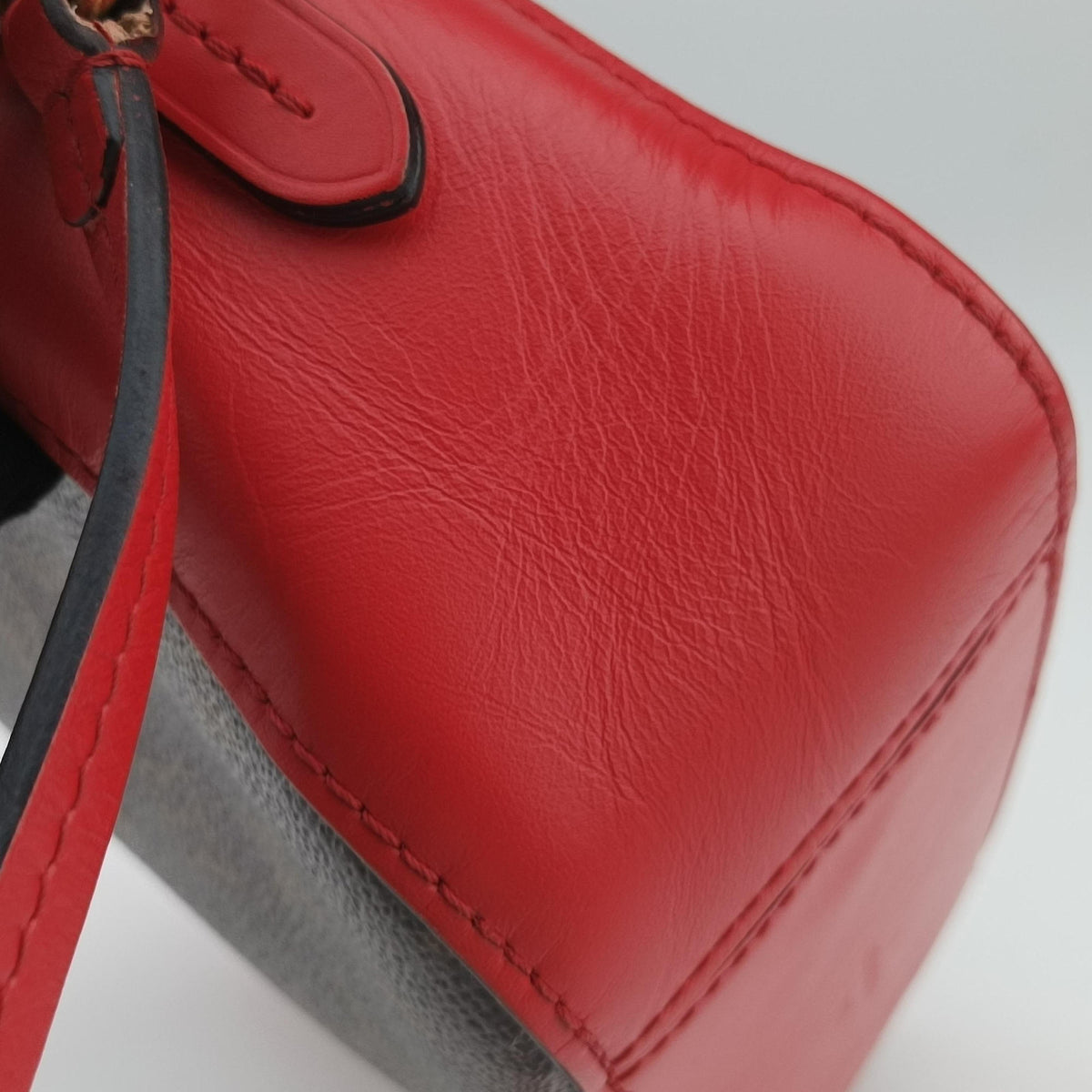 Secondhand Louis Vuitton SAINTONGE brown×COQUELICOT Monogram Canvas×calf leather M43556 shoulderbag | stylenewstar