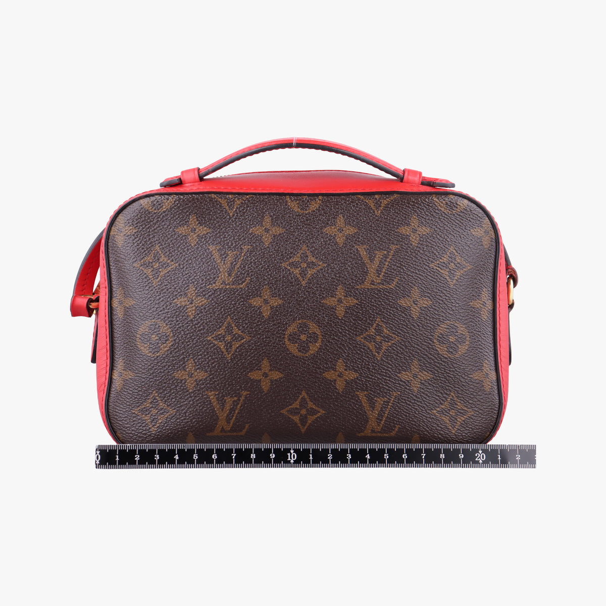 Secondhand Louis Vuitton SAINTONGE brown×COQUELICOT Monogram Canvas×calf leather M43556 shoulderbag | stylenewstar