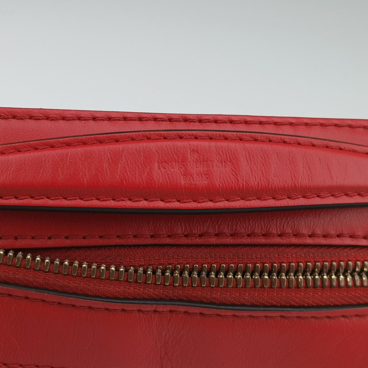 Secondhand Louis Vuitton SAINTONGE brown×COQUELICOT Monogram Canvas×calf leather M43556 shoulderbag | stylenewstar