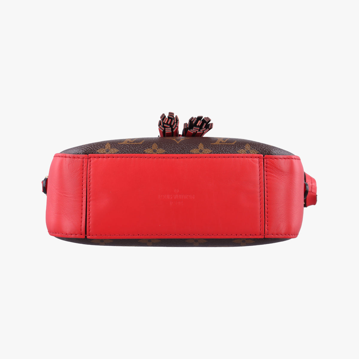 Secondhand Louis Vuitton SAINTONGE brown×COQUELICOT Monogram Canvas×calf leather M43556 shoulderbag | stylenewstar