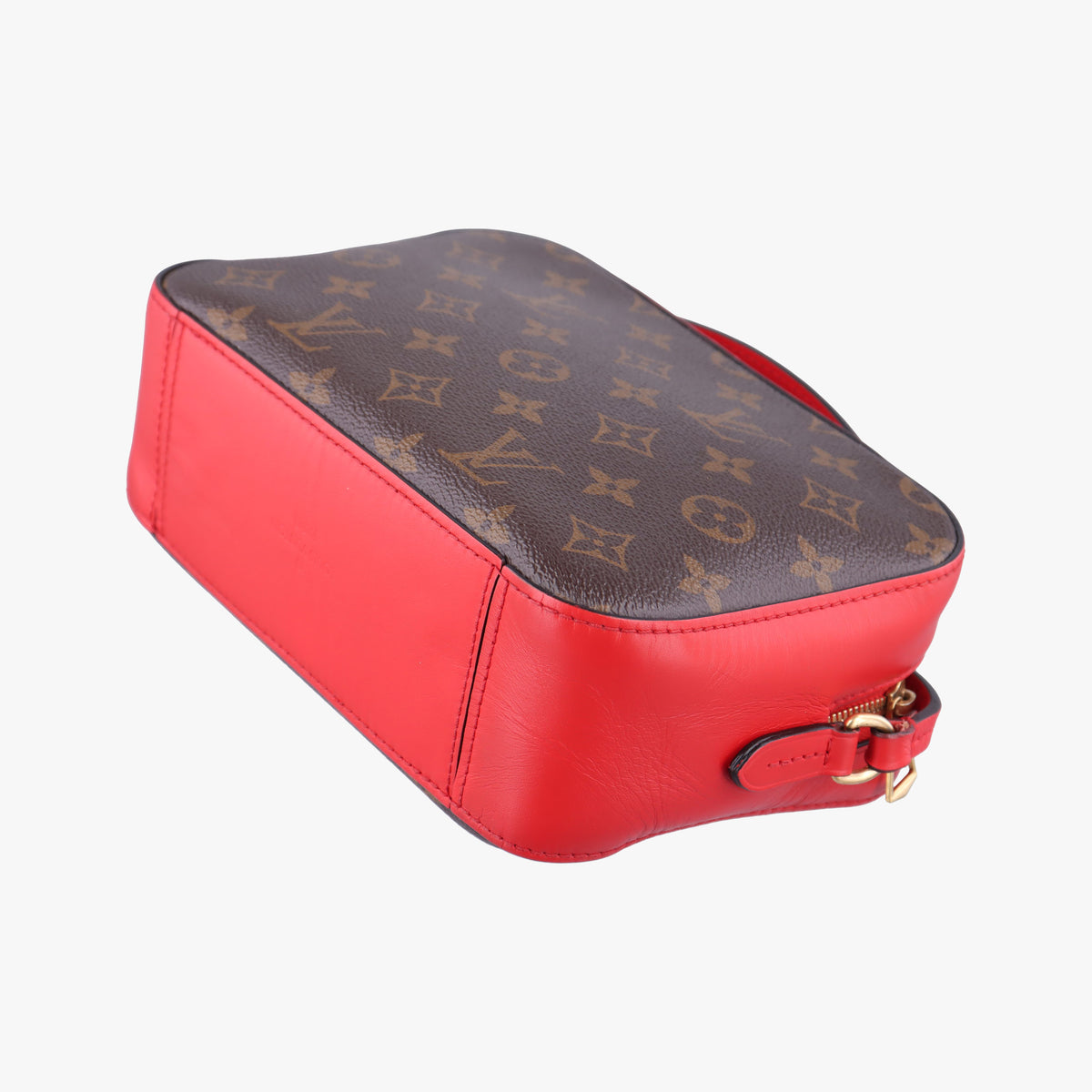 Secondhand Louis Vuitton SAINTONGE brown×COQUELICOT Monogram Canvas×calf leather M43556 shoulderbag | stylenewstar