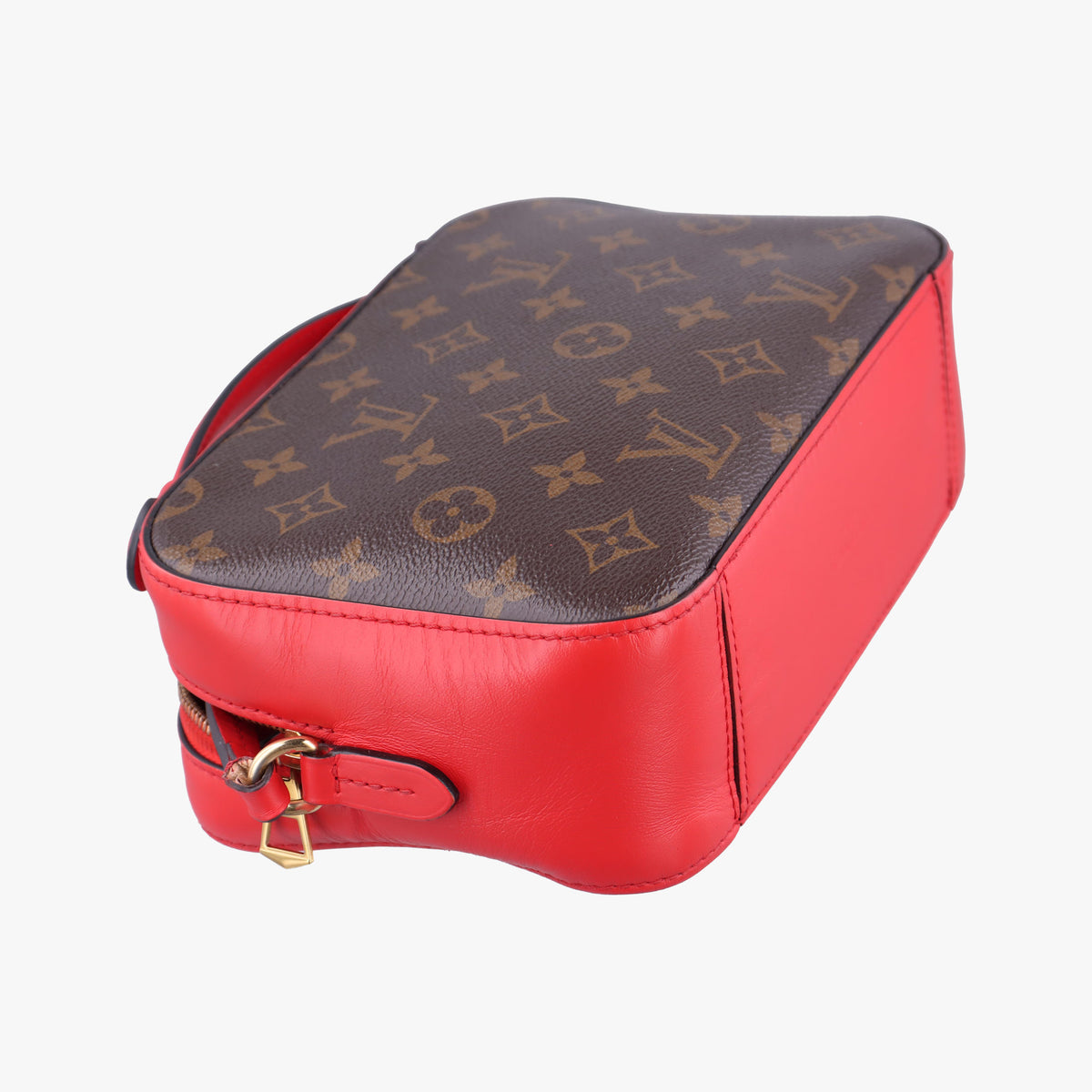 Secondhand Louis Vuitton SAINTONGE brown×COQUELICOT Monogram Canvas×calf leather M43556 shoulderbag | stylenewstar