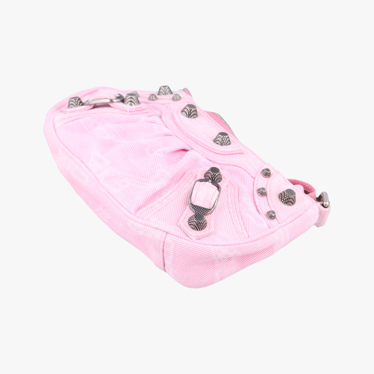 Pre-owned Balenciaga Le Cagole mini Pink canvas  shoulderbag | stylenewstar