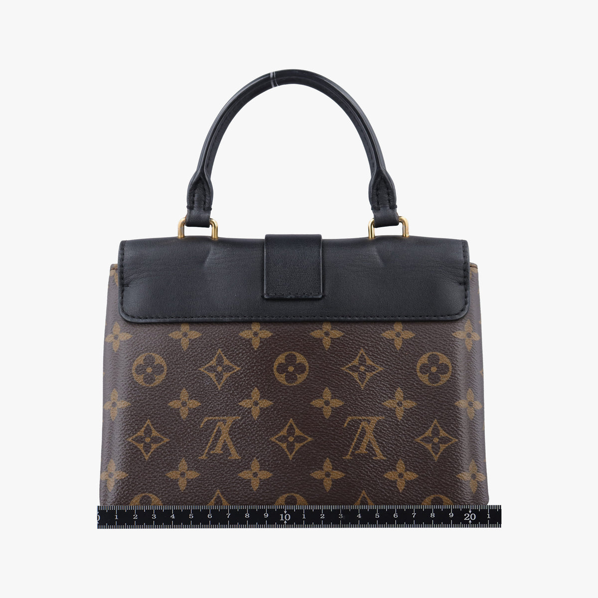 Secondhand Louis Vuitton Rocky BB Brown×black Monogram canvas×calf leather M44797 shoulderbag | stylenewstar