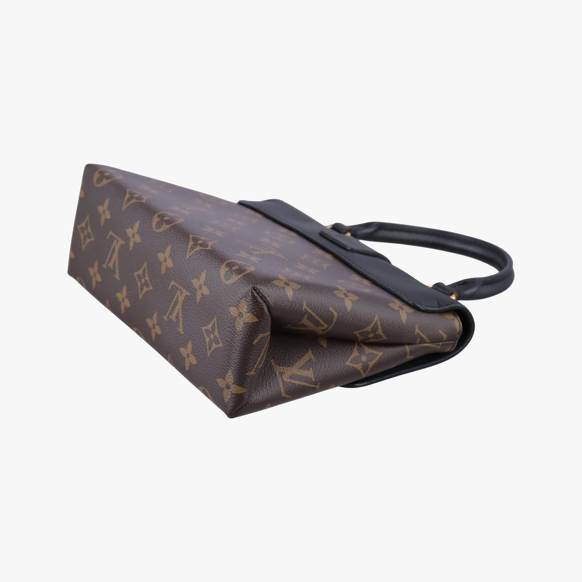 Secondhand Louis Vuitton Rocky BB Brown×black Monogram canvas×calf leather M44797 shoulderbag | stylenewstar