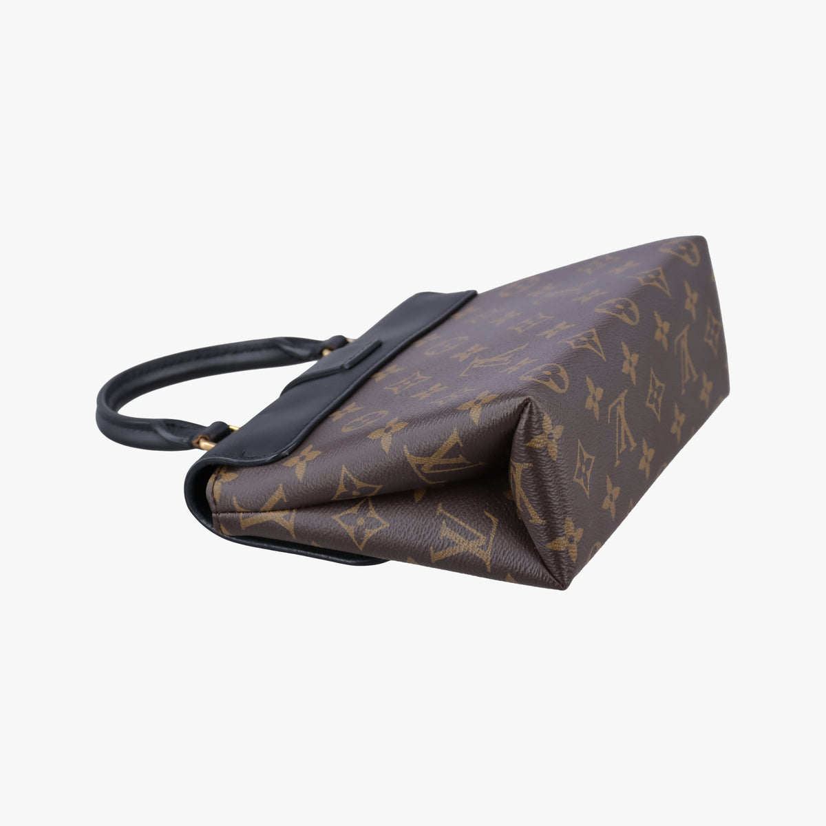 Secondhand Louis Vuitton Rocky BB Brown×black Monogram canvas×calf leather M44797 shoulderbag | stylenewstar