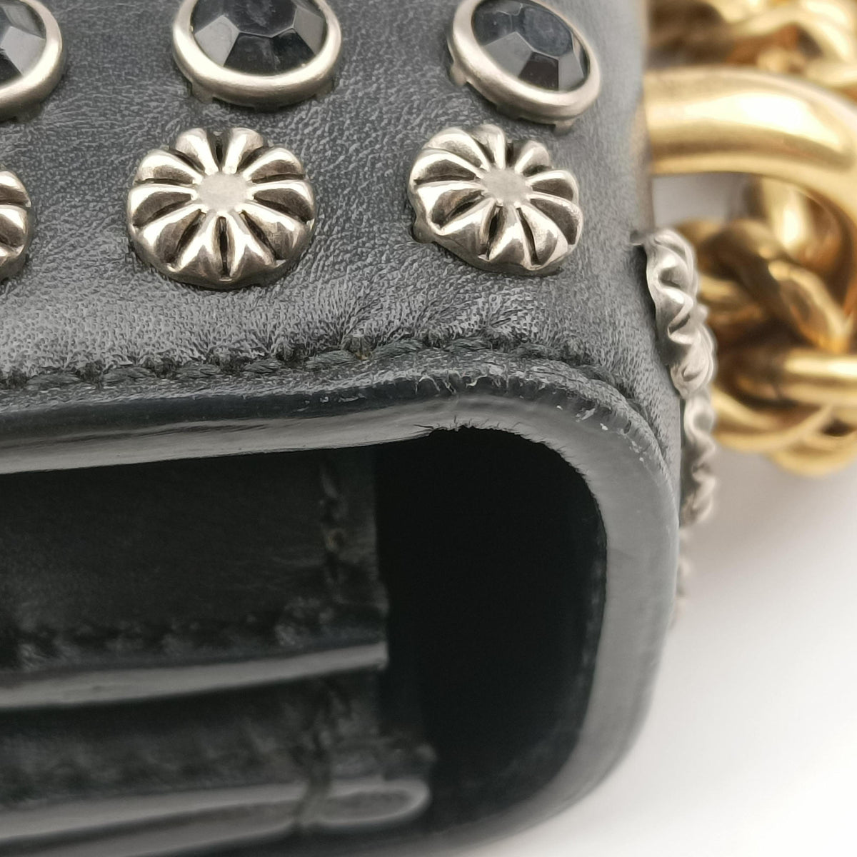 Pre-owned Gucci Dionysus Black Leather 400249 shoulderbag | stylenewstar