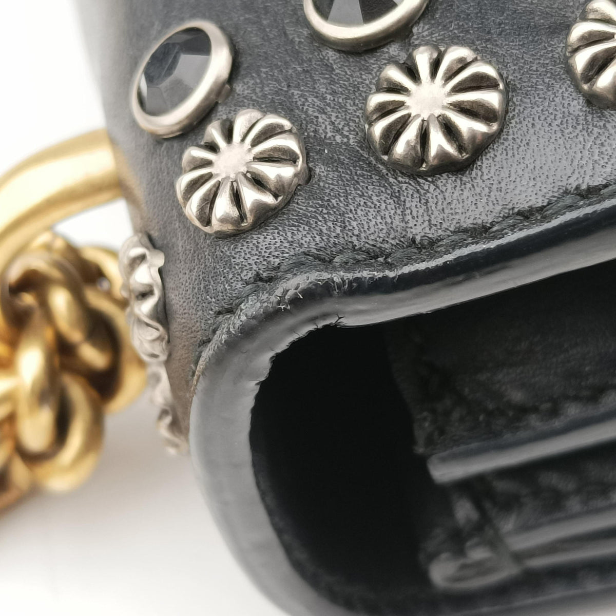 Pre-owned Gucci Dionysus Black Leather 400249 shoulderbag | stylenewstar