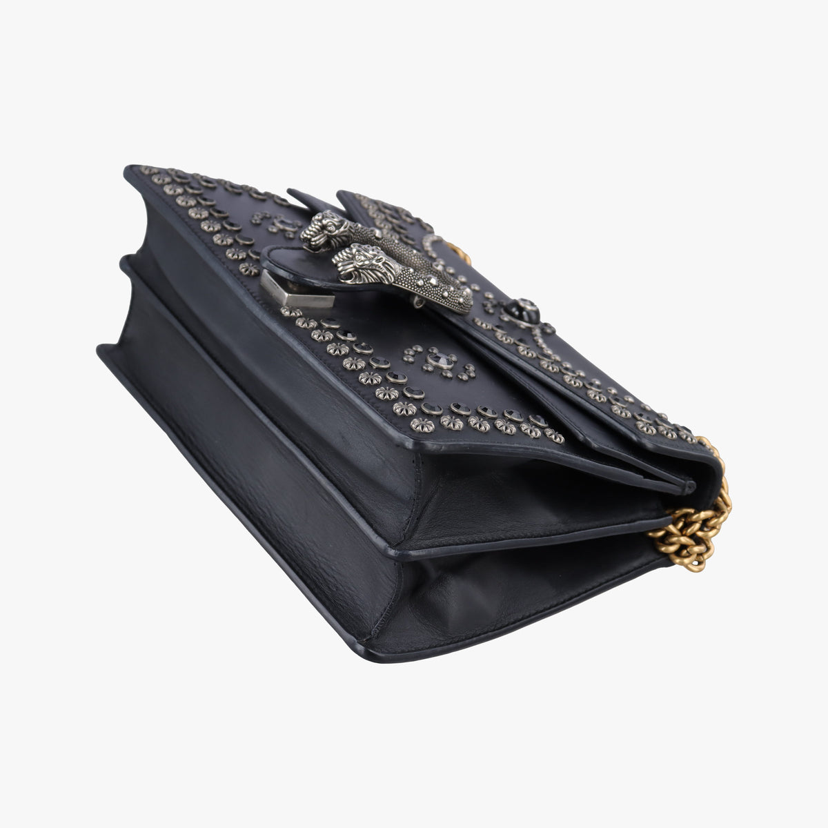Pre-owned Gucci Dionysus Black Leather 400249 shoulderbag | stylenewstar